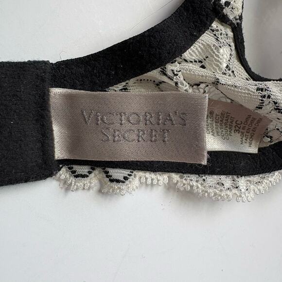 Victoria's Secret 32C Dream Angels Perfect Coverage Bra White Lace Rhinestone - Picture 5 of 9